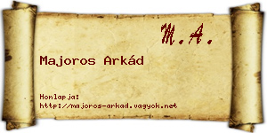 Majoros Arkád névjegykártya